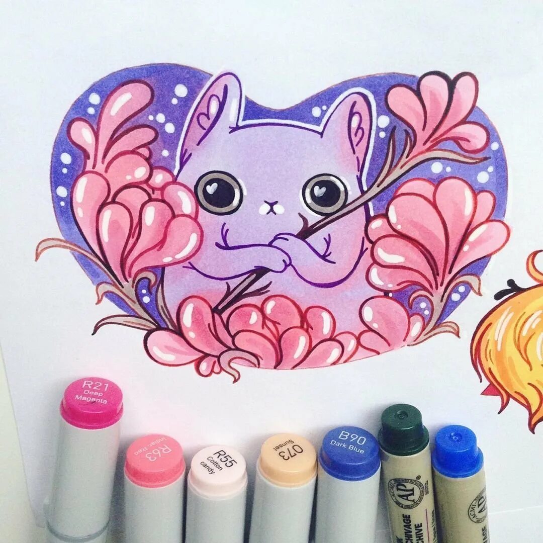 яркие идеи для рисования. рисование маркерами для детей. сладости маркерами. рисунки фломастерами. картины маркерами.