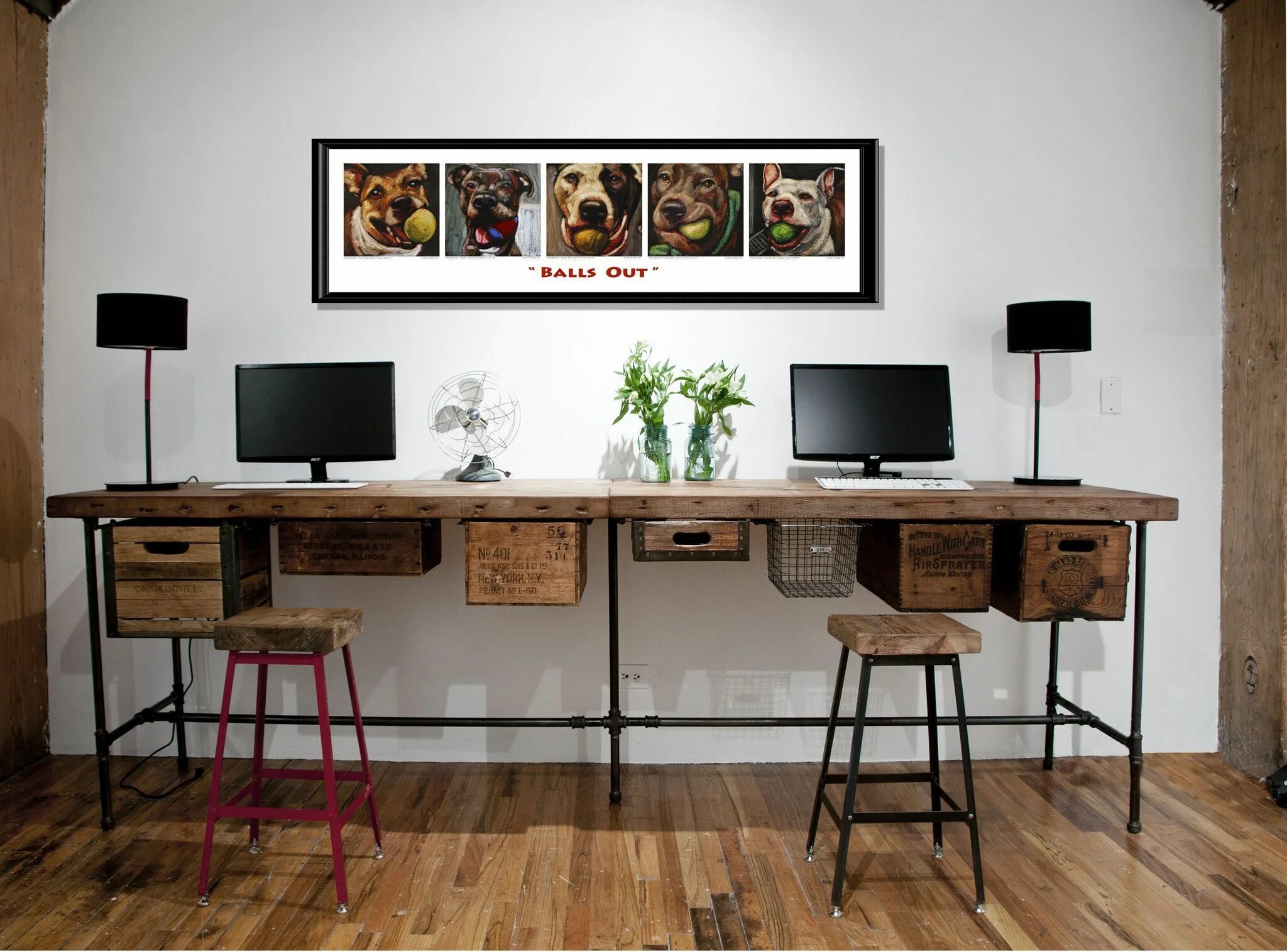 Table desk. Стол икеа лофт. Письменный стол Wood&Steel Chicago. Длинный письменный стол. Компьютерное место в стиле лофт.