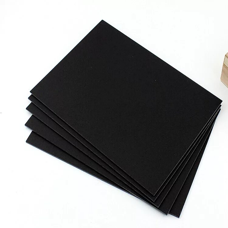 Черная матовая бумага. Черная бумага. Матовый картон. Черная двухсторонняя бумага.