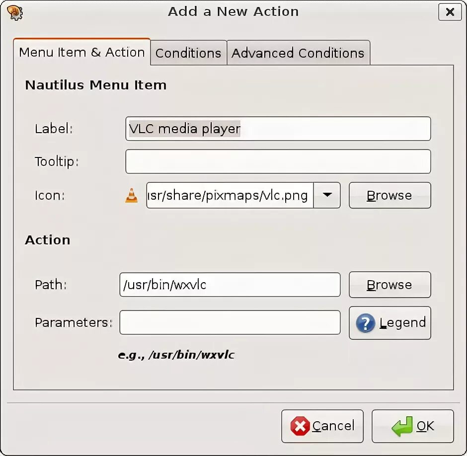 Action properties. Ubuntu меню на правую кнопку мыши. Action items пример. Наутилус меню. Quick right click options.