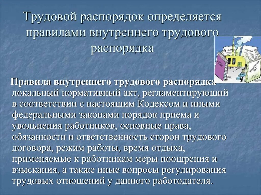 Правила внутреннего трудового распорядка. Внутренний трудовой распорядок. Трудовой распорядок в организации определяется. Понятие правил внутреннего трудового распорядка. Пвтр что это