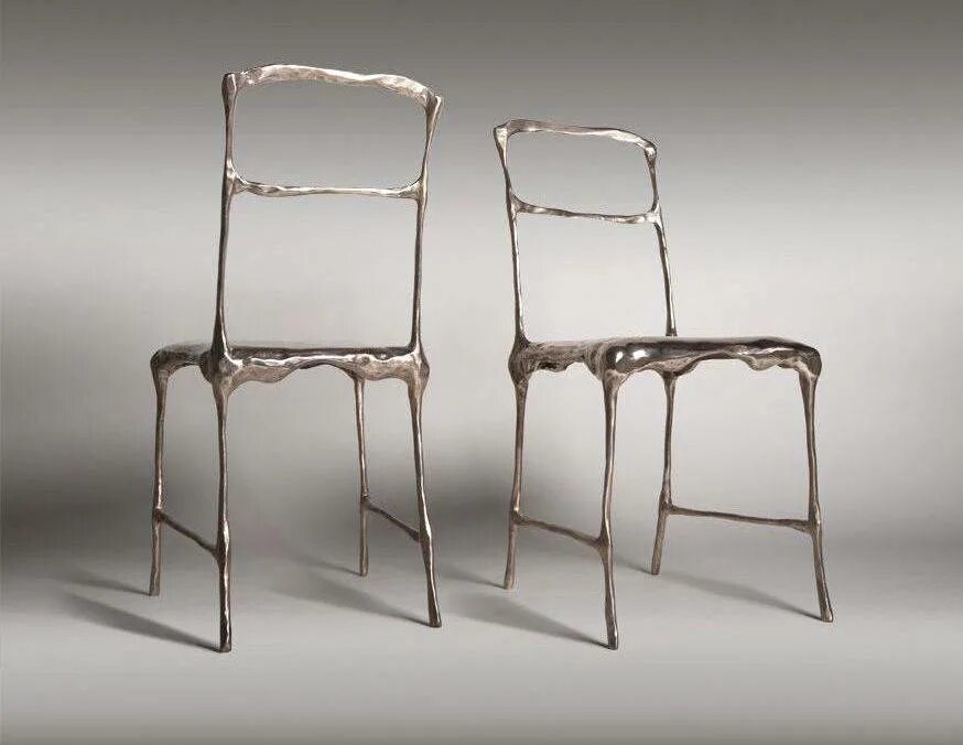 Металлические стулья. Дизайнерские металлические стулья. Железный стул. Дизайнерские стулья из металла. Стул на металлическом каркасе.