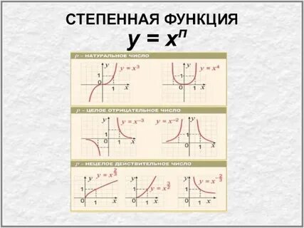 Степенная функция определение график