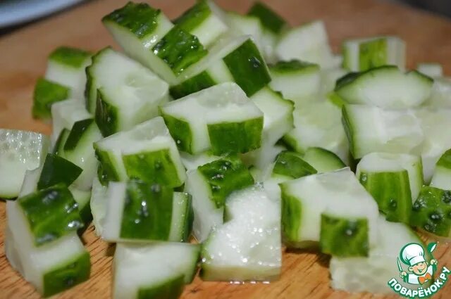 Резаные огурцы на зиму для салатов кубиками. Резаные огурцы на зиму для салатов кубиками