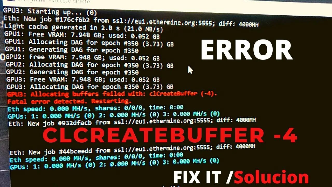 Cannot allocate. Ошибка GPU. Фикс Даг. CLCREATEBUFFER -4. Fatal Error. Buffer.