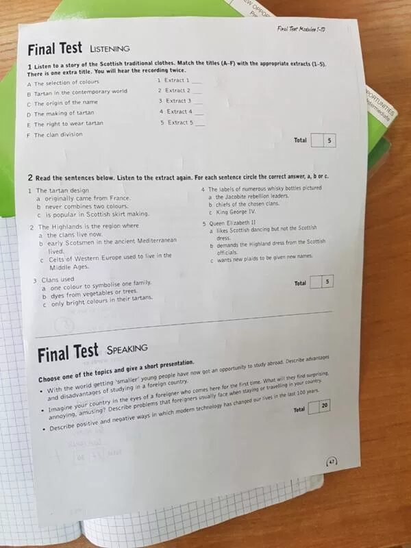 Unit 2 think. Elementary Test ответы. Финальный тест Elementary. Final Test ответы. Speakout Elementary end of course Test ответы.