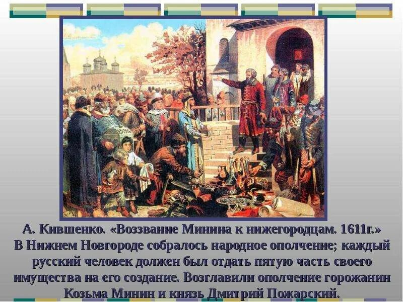 Урок патриоты россии 4 класс школа россии. Кившенко обращение Минина к нижегородцам. А.Д. Кившенко. Воззвание Кузьмы Минина к нижегородцам. 1611 Г.. Кившенко воззвание Минина. Кившенко воззвание Минина к нижегородцам.