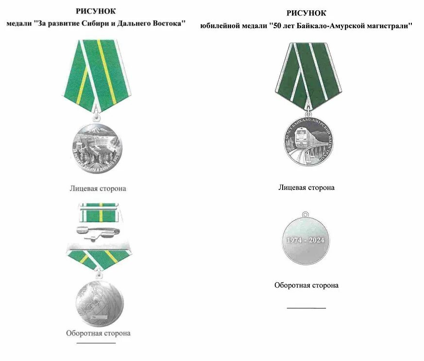 Орден за развитие. Медаль рф за развитие сибири и дальнего востока. медаль 50 лет байкало-амурской магистрали. медаль восток 2025. какая медаль была учреждена.