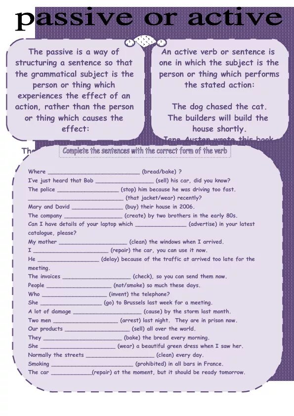 Passive voice present worksheet. Пассивный залог Worksheets. Страдательный залог Worksheets. Пассивный залог в английском языке Worksheets. Страдательный залог в английском языке Worksheets.