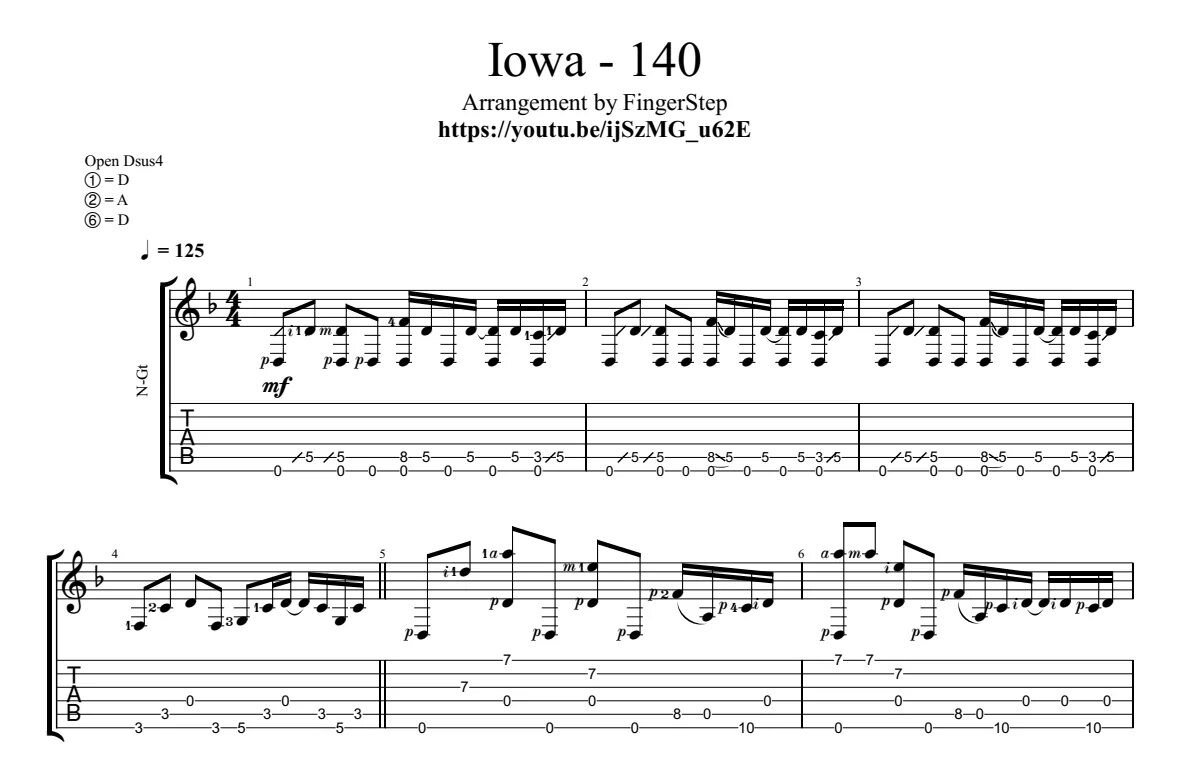 140 Iowa Ноты. 140 Iowa Ноты для фортепиано. Табы Айова 140. 140 Iowa табы гитара. Лова 140