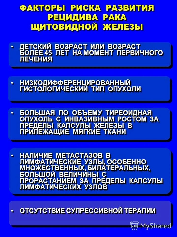 Развитие рецидивов. Факторы риска щитовидной железы. Факторы риска развития заболеваний щитовидной железы. Группа риска по щитовидной железе. Опухоль щитовидной железы высокого риска.