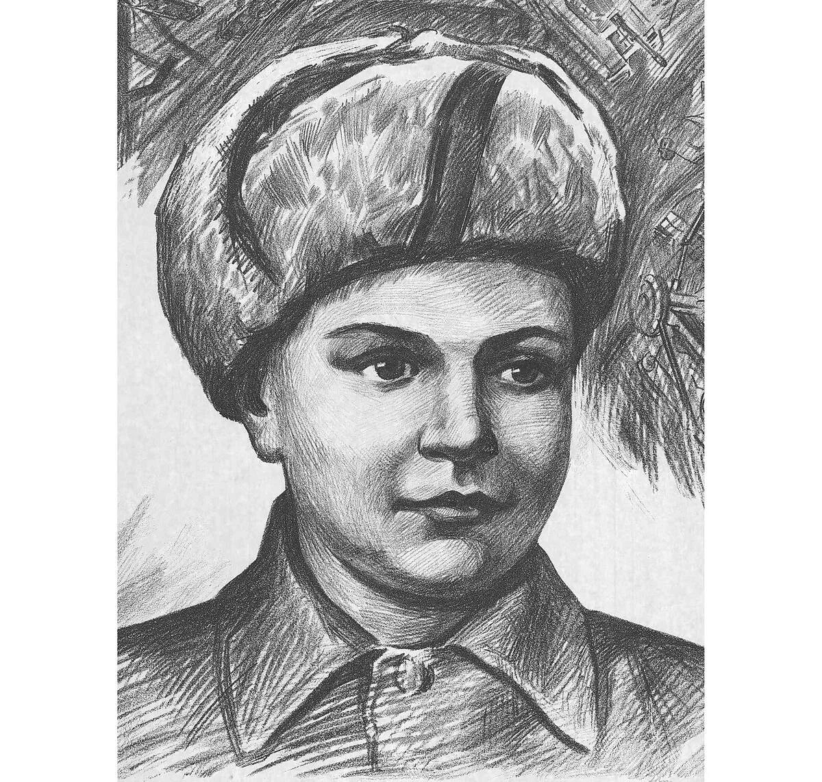 Пионер герой леня. Портрет лени Голикова. Портрет Лёни Голикова. Леня Голиков портрет.