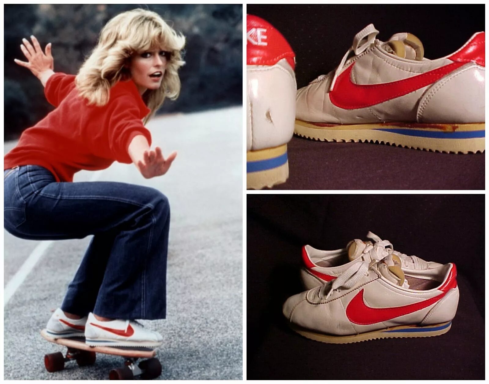 Первая спортивная обувь. Nike Cortez 80е. Nike Cortez в 80х. Nike Cortez 70s. Nike Cortez 70.