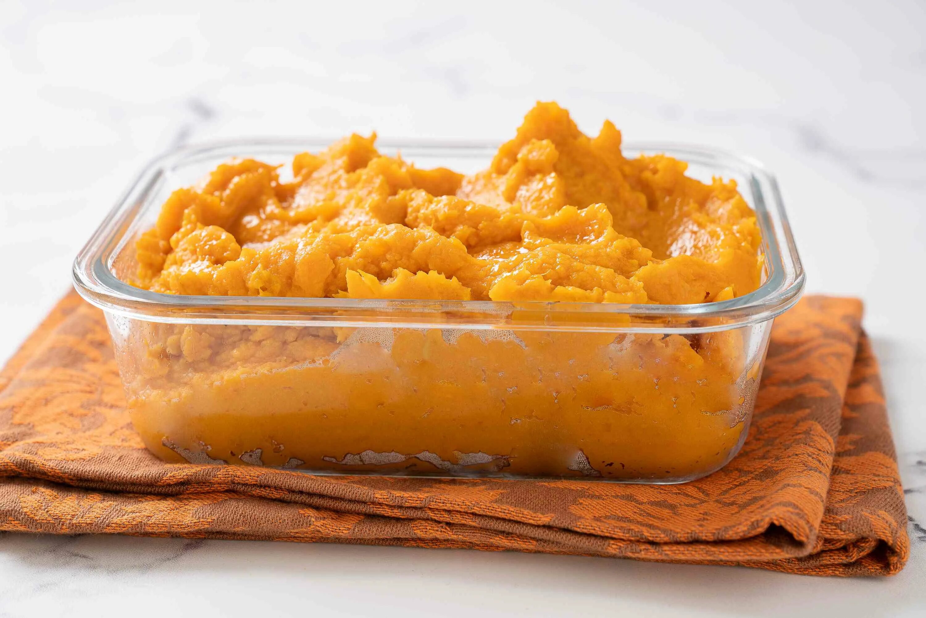 Пюре из батата. Батат пюре. canned sweet potato puree.