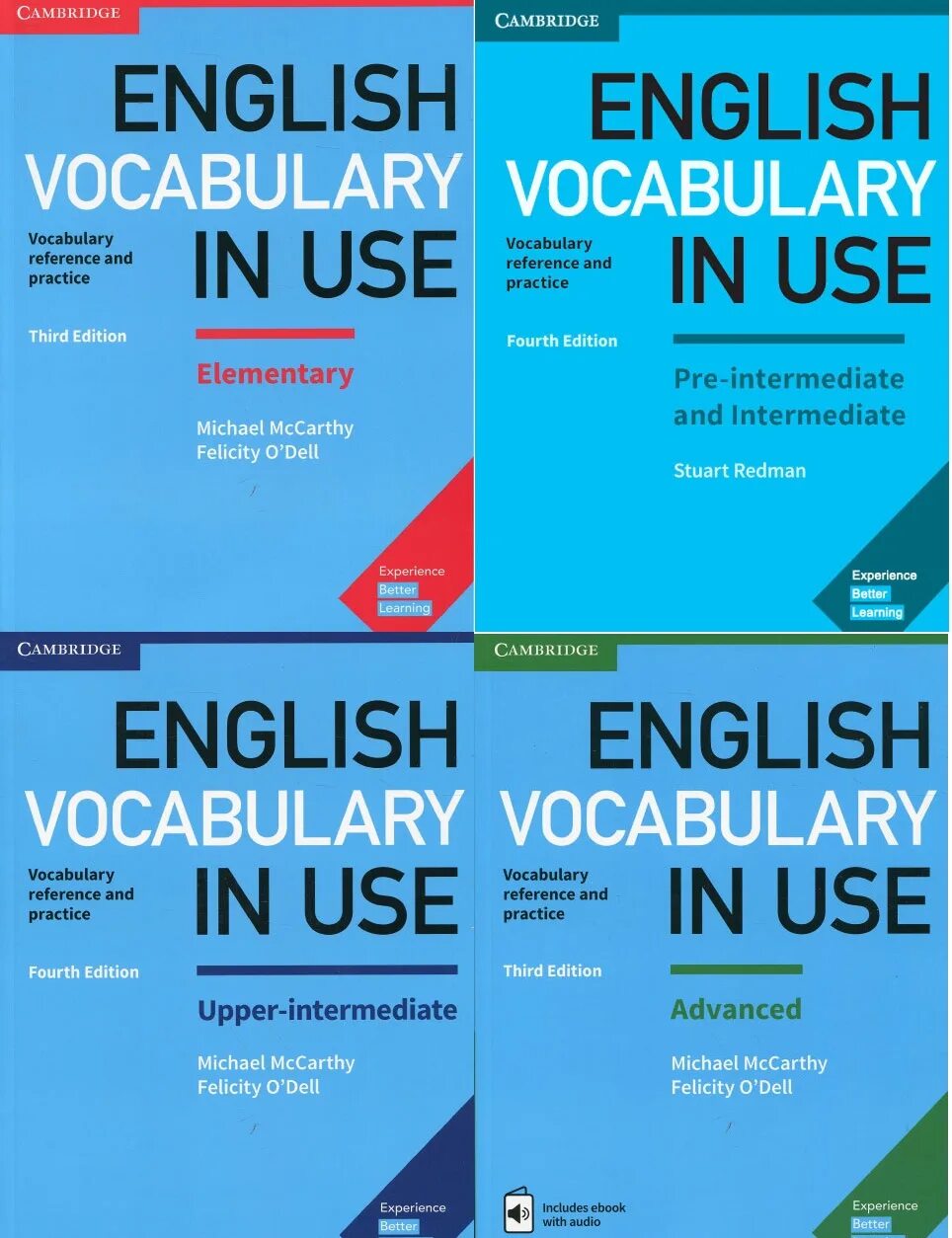 English vocabulary in use upper intermediate. Cambridge english vocabulary in use. english vocabulary in use pre-intermediate. english vocabulary in use elementary.