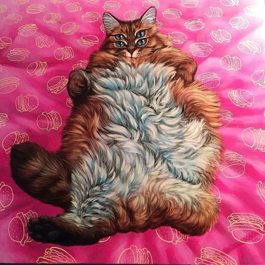 Casey Weldon кошки. Кот арт. Коты арты. Толстый кот арт. Котик дримотик