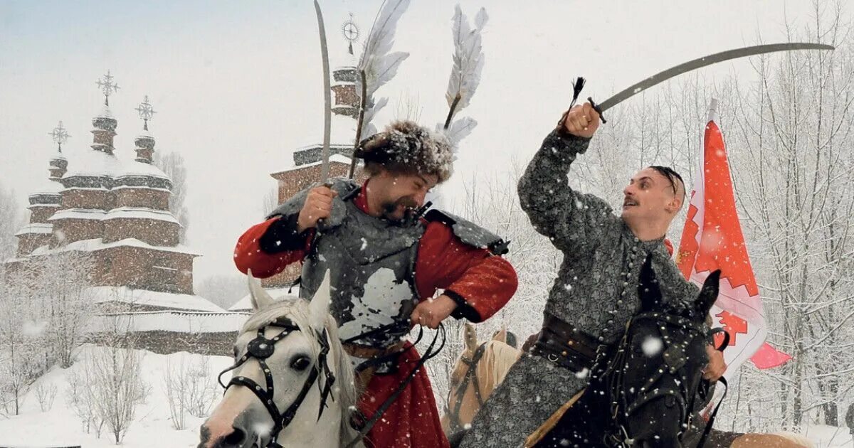 Новый год у казаков. Казаки зимой. Казак и казачка зимой. Казак на коне зимой. Карл богданович вениг.