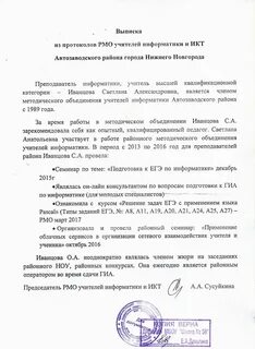 Протокол методической группы