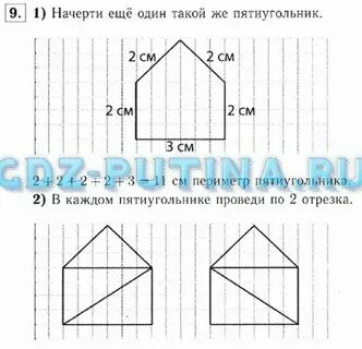 Нарисовать пятиугольник и найти периметр