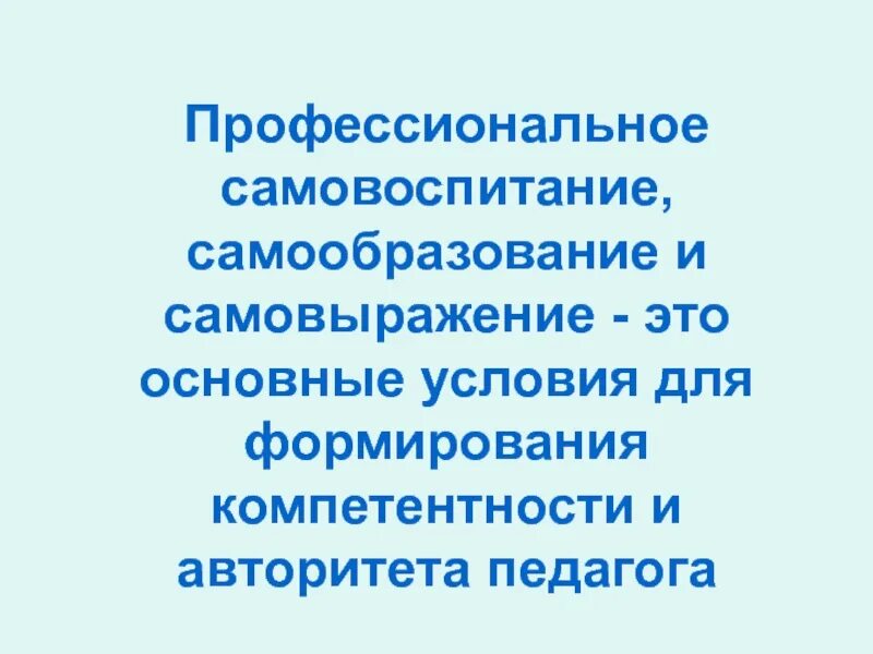 Профессиональное самовоспитание