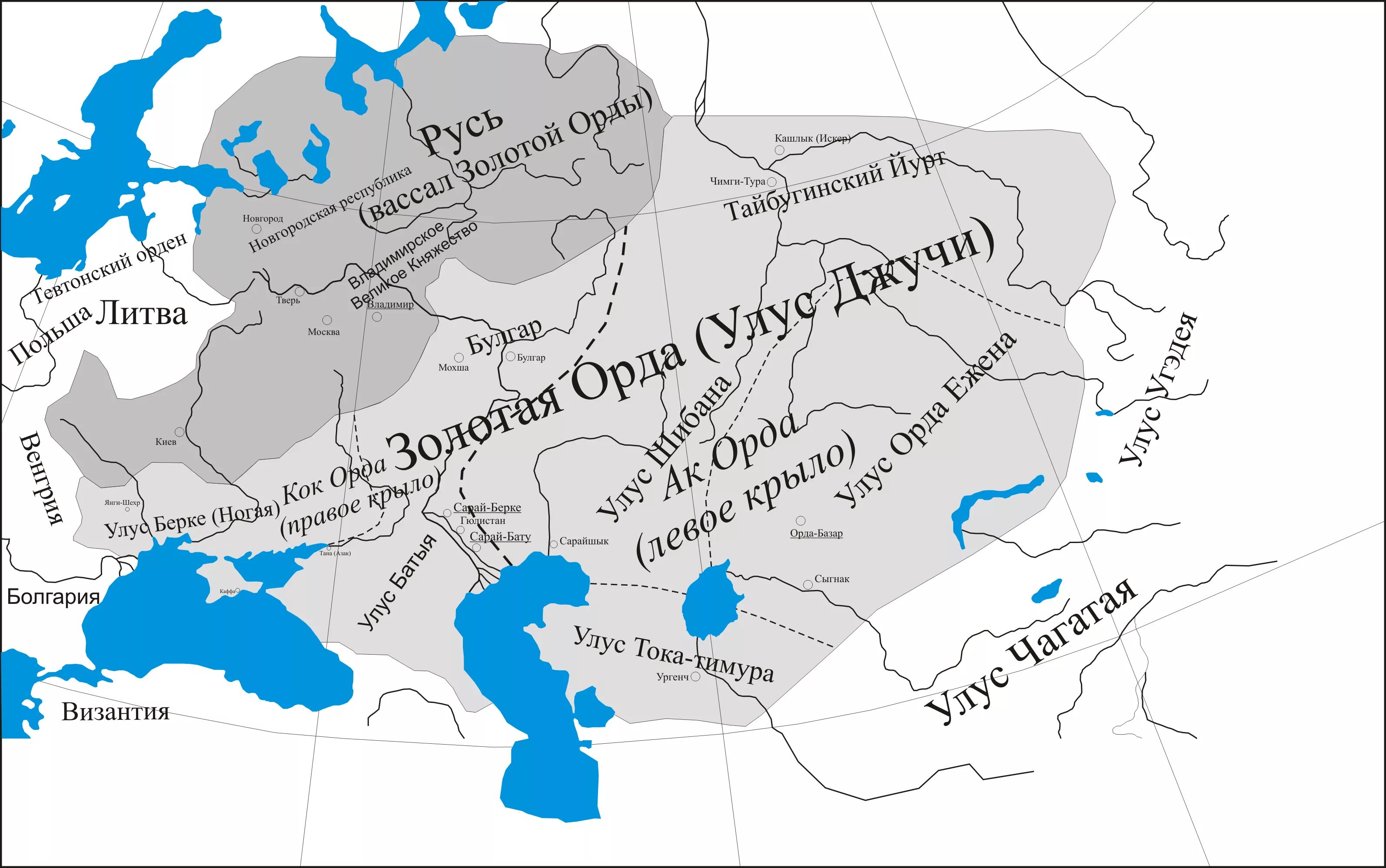 Какие народы проживали на территории орды. Карта золотой орды улус Джучи. Монгольская Империя улус Джучи. Улус Джучи Золотая Орда. Улус Джучи 13 век.