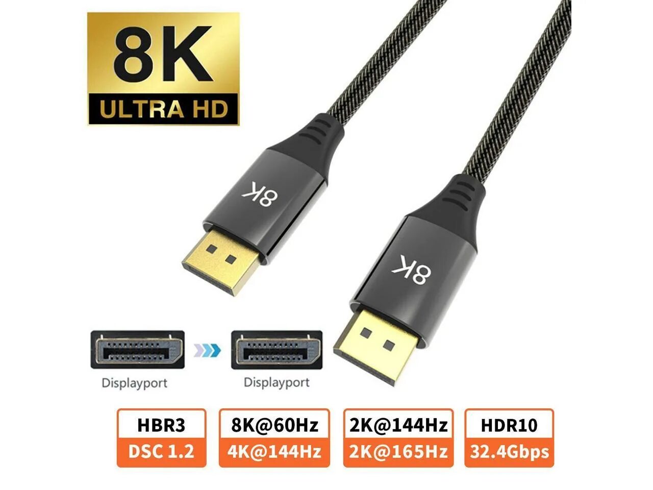 Displayport 1.4 x2 hdmi 2.0 x2. Displayport dp1.4a. displayport 1.4 optical cable. cable dp to dp 8k 4k 1,4 144hz 165hz 32,4 gbps hdr displayport display port cable. vention displayport v1.4.