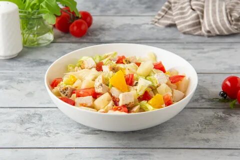 Салат с ананасом без майонеза