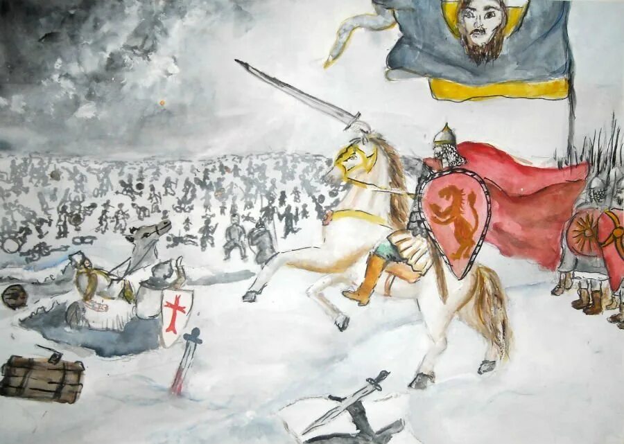 Иллюстрация события. Зарисовка исторического события. изображение исторических событий. рисунки по историческим событиям. ледовое побоище рисунок.