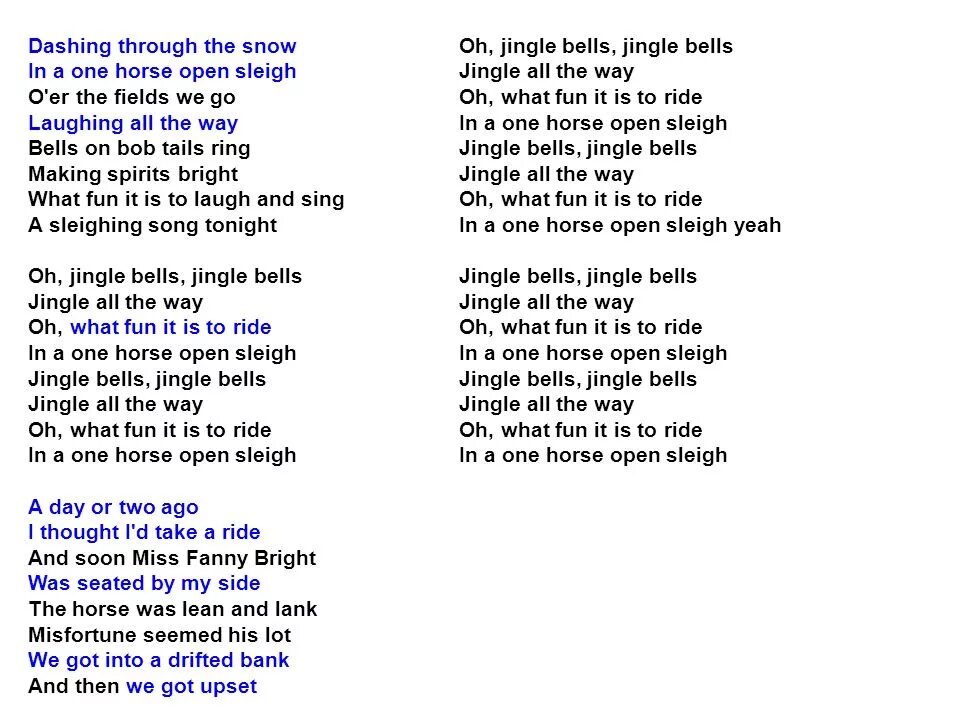 Транскрипция русского слова песню. Jingle Bells текст. Джингл белс текст. Песня на английском текст. Английские песенки в переводе.