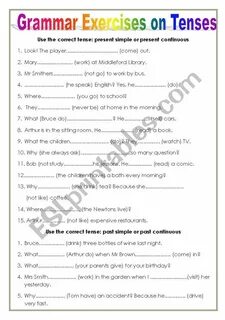 Verb tenses exercises 1