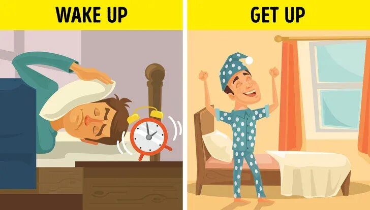 Wake up get up разница. Get up картинка. Просыпаться на английском. Get up рисунок. Get up pictures