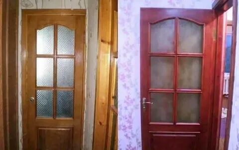 Покраска старой деревянной двери