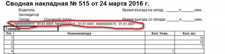 Сводная накладная. Сводная накладная в 1с. Сводная накладная факт остаток. Сводная накладная что это такое и когда.