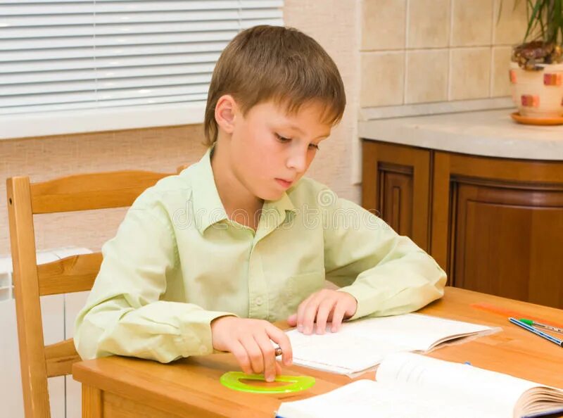 Doing his homework