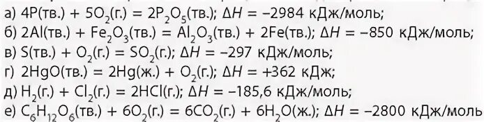 Схема реакции для термохимических уравнений Нужно ли обязательно блог