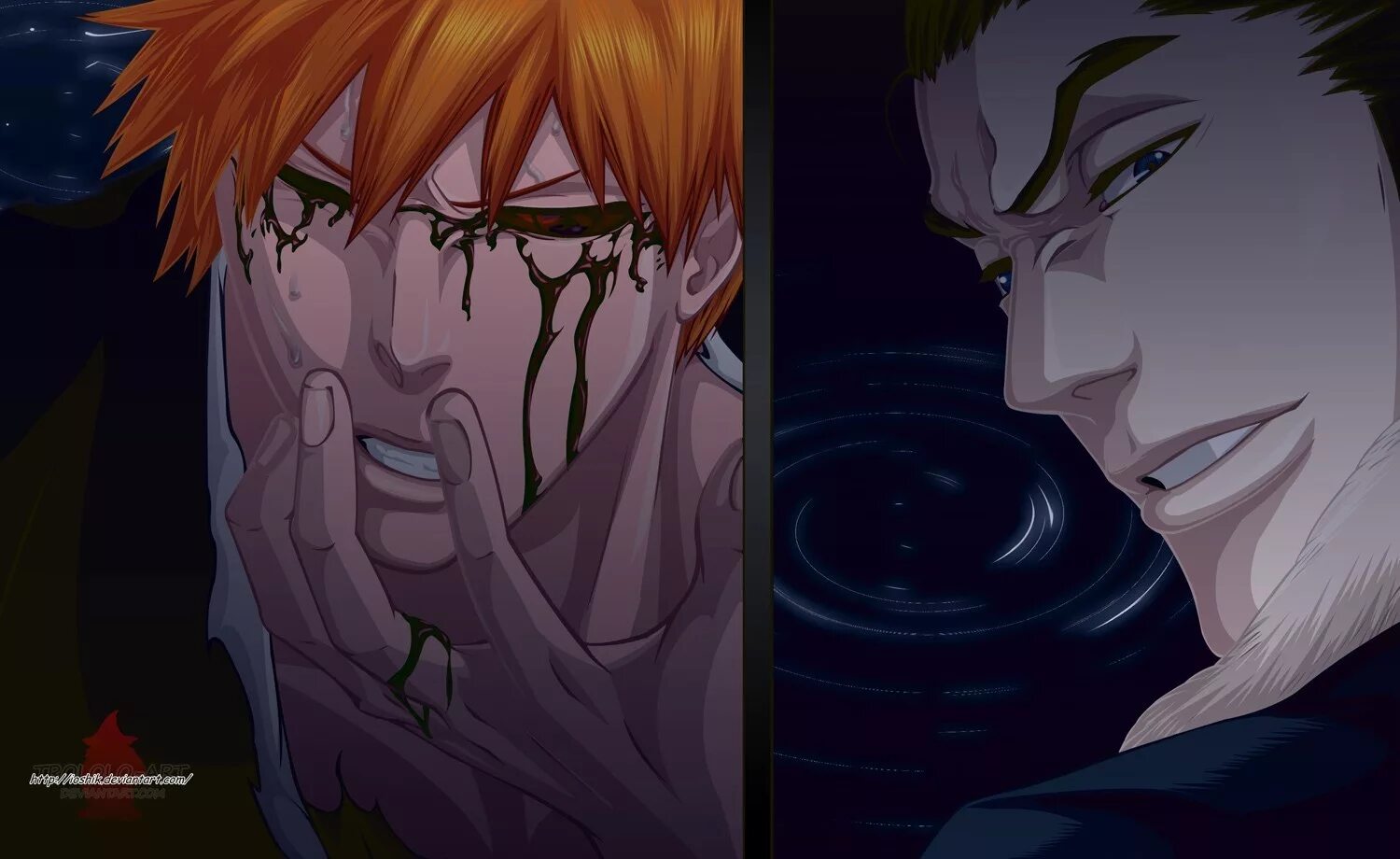 ичиго куросаки и кон. блич манга арка ада 2023. ичиго и гинджоу. подчинители блич. филлерные арки блич.