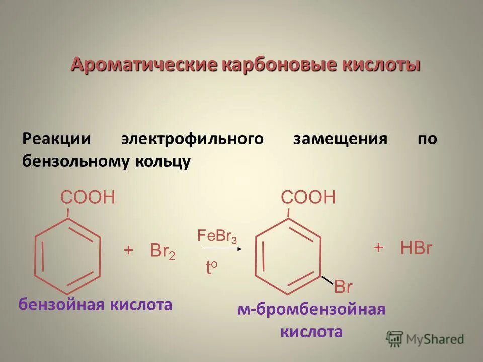 Ароматическая одноосновная кислота. Бензойная кислота br2 Водный. Ароматические кислоты химические свойства. Ароматические крабовые кислоты. Бензойная кислота h2 реакция.