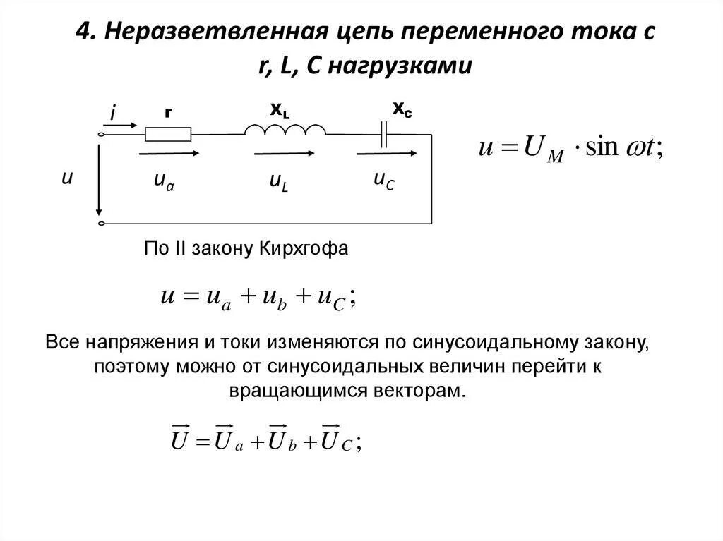 Полное сопротивление задачи. Расчет неразветвленной цепи переменного тока. Неразветвлённая электрическая RLC-цепь переменного тока. Неразветвленная цепь переменного тока с RLC. Цепи переменного тока содержащие r.l.c схема расчетная формула.