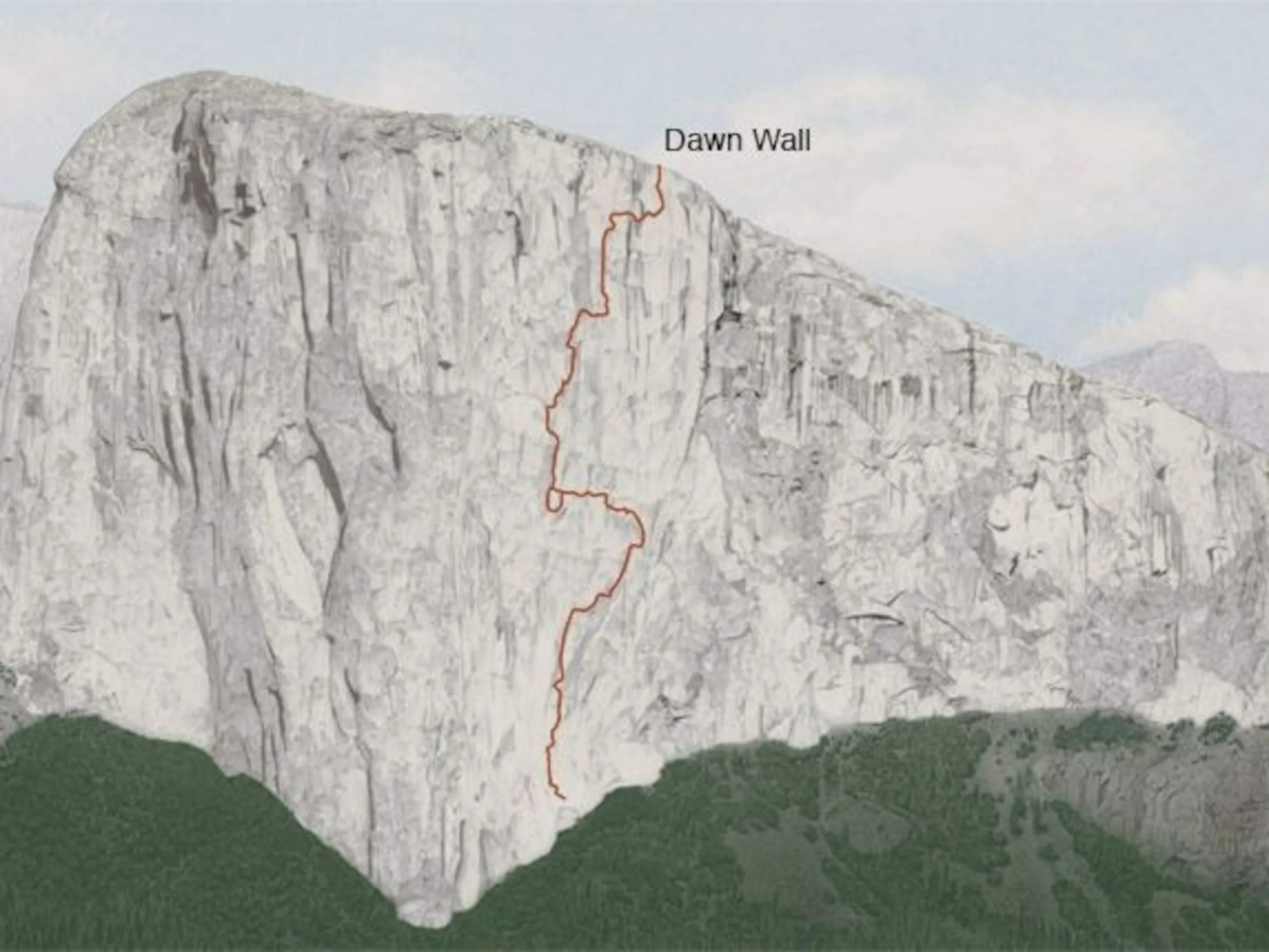 Маршрут самый труднейший. Скала Эль Капитан маршрут Dawn Wall. "Dawn Wall" нa скале Эль-Капитан в Йосемити.. Эль-Капитан гора Калифорния.