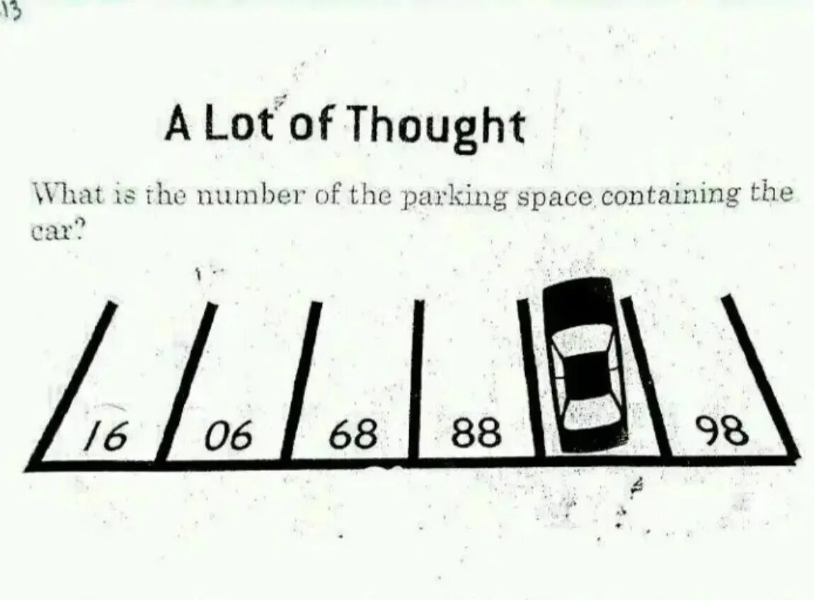 Тест 20 секунд. Задачка с парковочным местом. Китайская загадка про парковку. Школа сократиков тесты. Какой номер у парковочного места.
