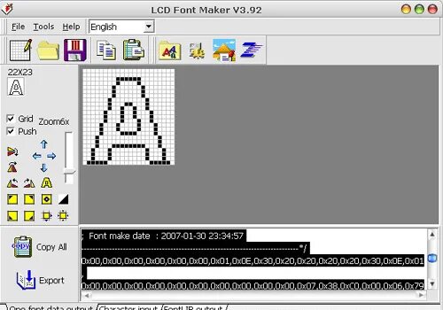 Lcd font. Редактор шрифтов для lcd. font maker. генератор шрифтов для lcd. font editor для lcd.