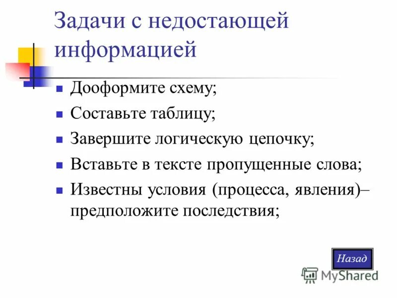 Учебно творческие задания