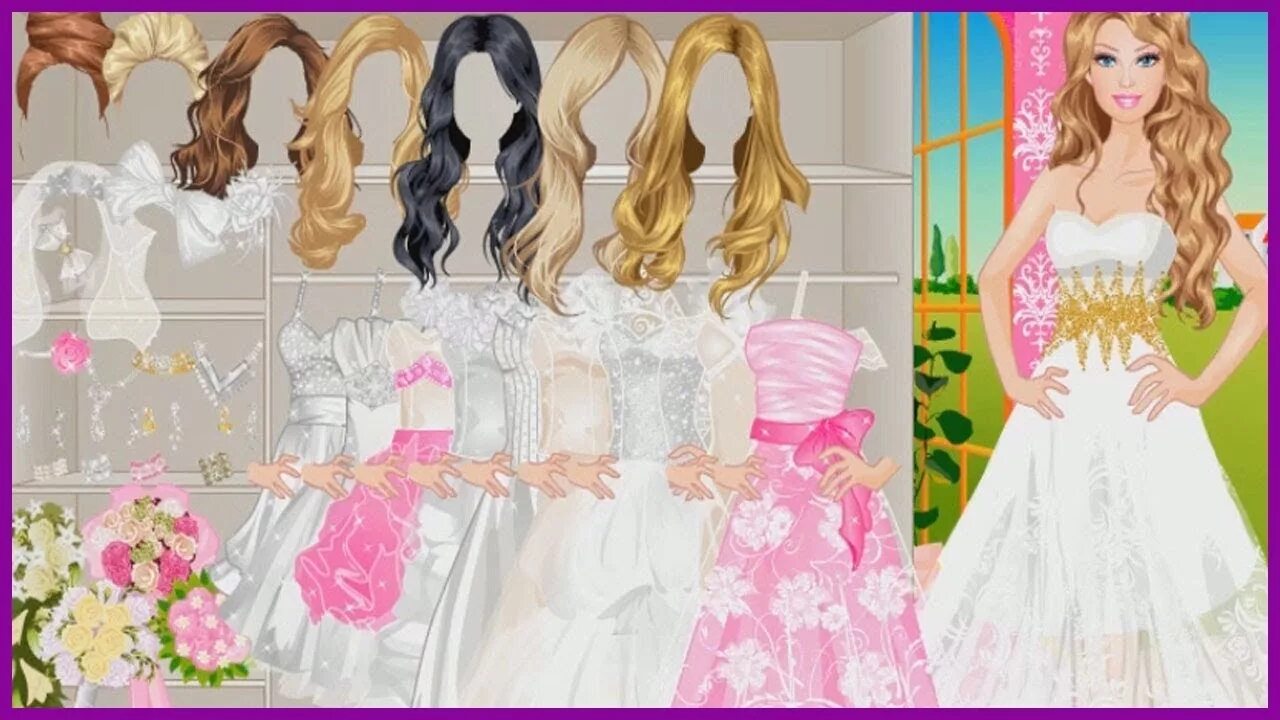 Dress Up Games Celebrities Barbie Barbie Bride Dress Up - YouTube