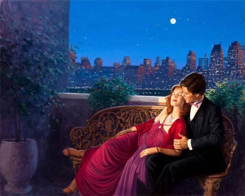 Первые романтики. Романтические иллюстрации. Романтичная ночь. Сказочная романтика. Сказочные парочки.