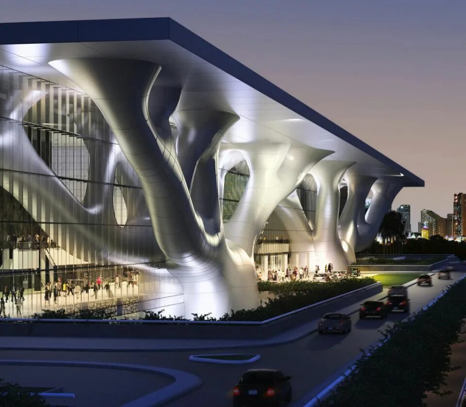 Центр будущего. National convention centre, катар. арата исодзаки.. конференц-центр, катар, арх. а. исодзаки, 2009 г.. конференц- центр катар,исодзаки. национальный конференц-центр в дохе, катар.