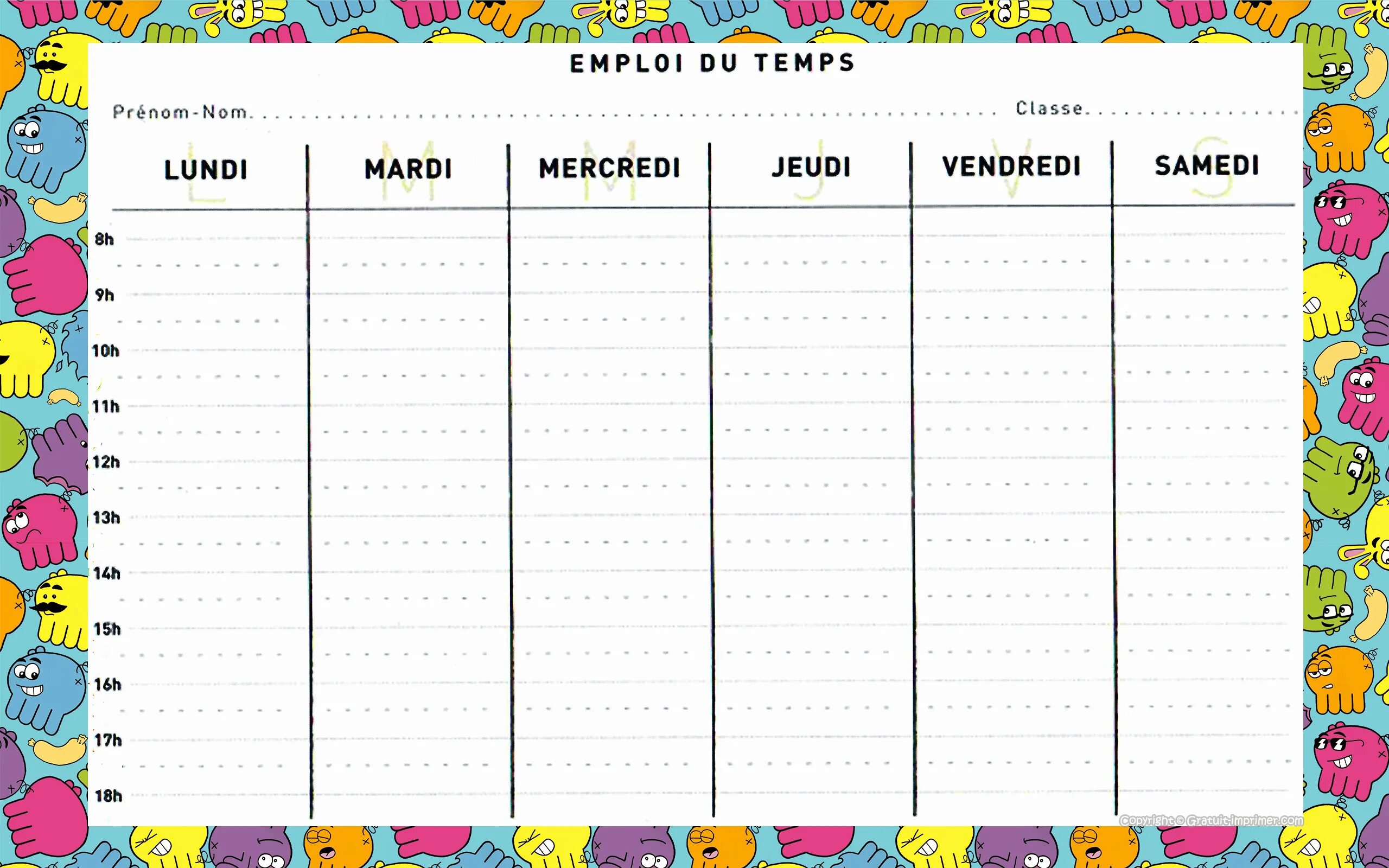 De temps un temps. Mon emploi du Temps Wordwall.