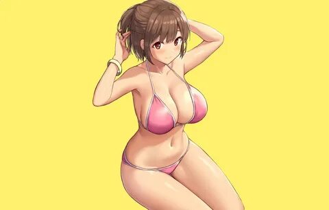 Фото обои kawaii, girl, boobs, anime, pretty, big boobs, babe, cute. 