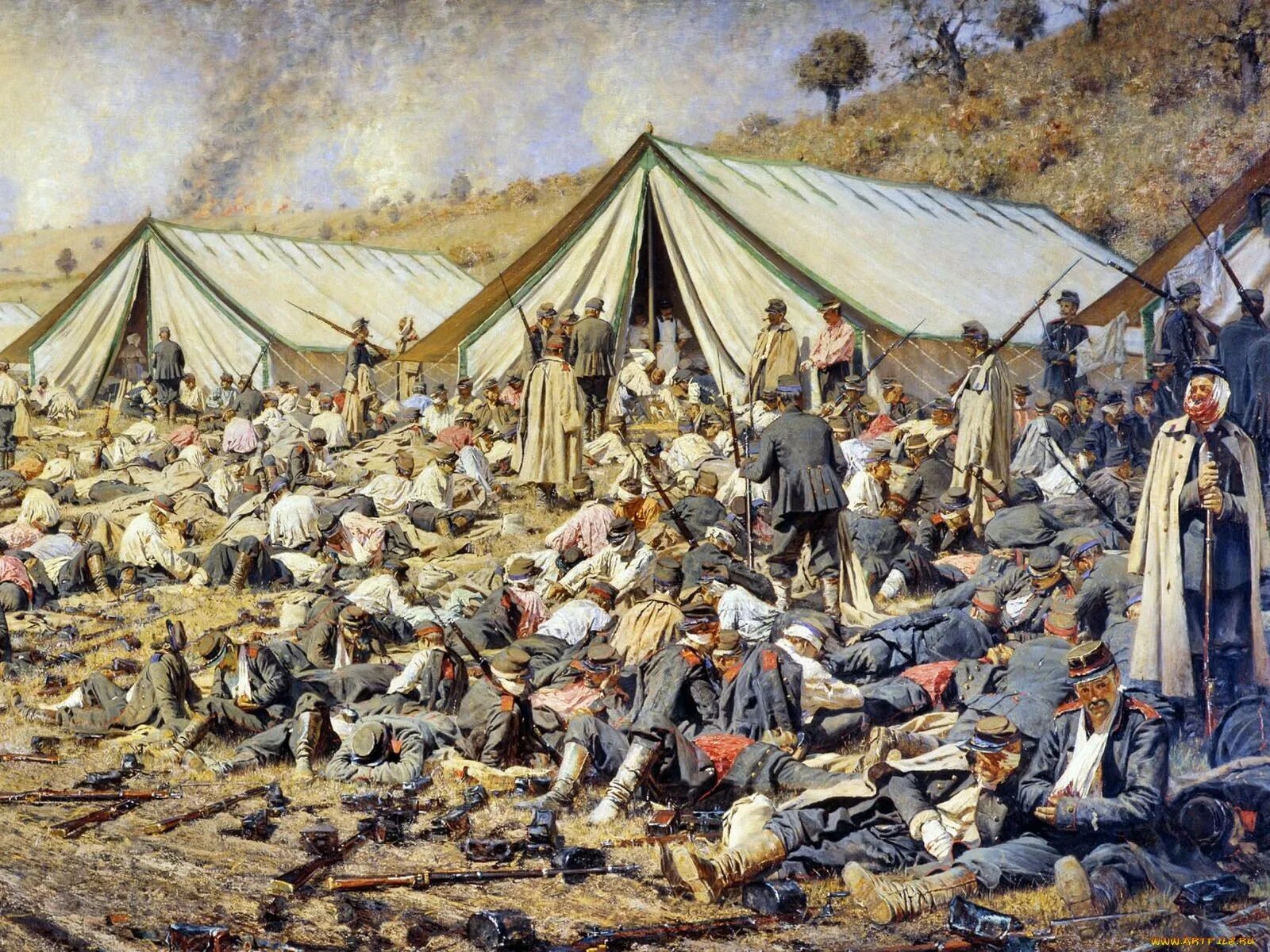 Russian camps. Художник баталист Верещагин.