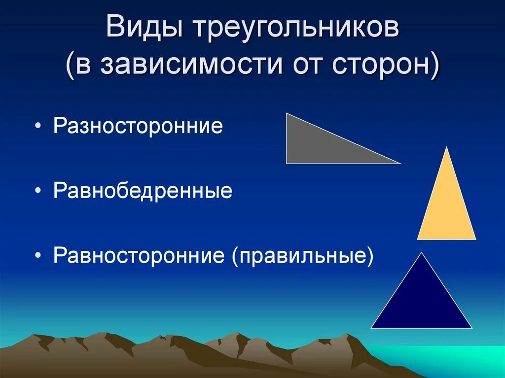 Презентация на тему треугольники. Виды треугольников. Проект на тему треугольники. Треугольник для презентации