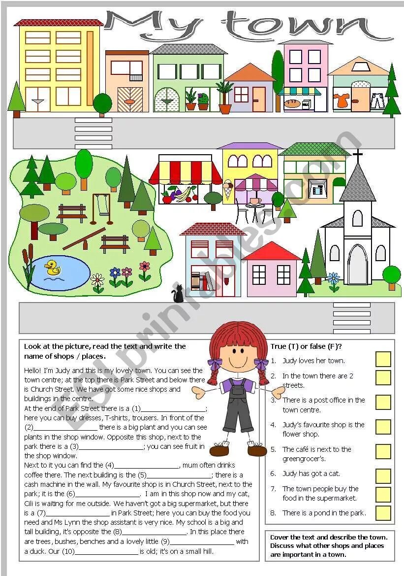 City topic. In Town задания. Город Worksheets. Задания по англ на тему город. Проект англ яз my Town.